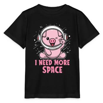 Astronaute éleveur de porcs - T-shirt bio MINI CREATOR Stanley/Stella Enfant - noir - Devant - Mikhail (115cm)