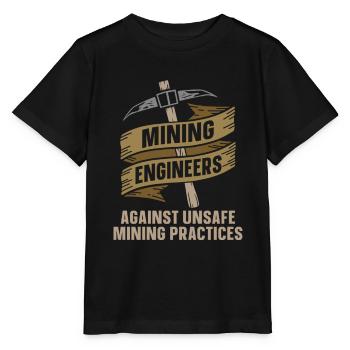 Ingénieur Pioche Ingénieur Minier - T-shirt bio MINI CREATOR Stanley/Stella Enfant - noir - Devant - Mikhail (115cm)
