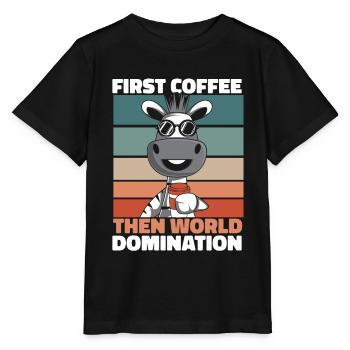 Zèbre - T-shirt bio MINI CREATOR Stanley/Stella Enfant - noir - Devant - Mikhail (115cm)