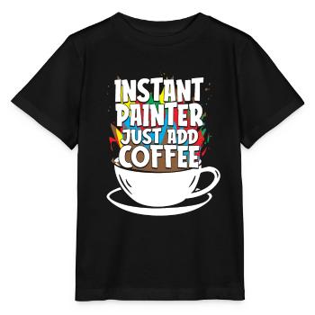Peintre Vernisseur Café - T-shirt bio MINI CREATOR Stanley/Stella Enfant - noir - Devant - Mikhail (115cm)