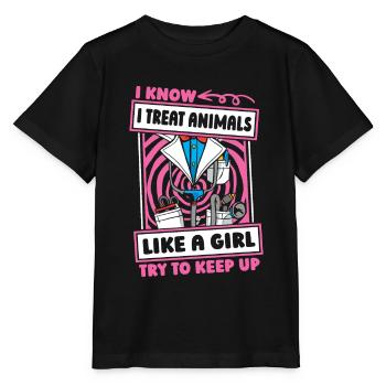 Veterinarian Veterinarian Witzig - Stanley/Stella MINI CREATOR Kids’ T-Shirt - black - Front - Mikhail (115cm)