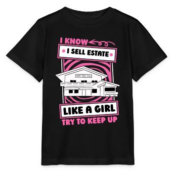 Agent immobilier Fille - T-shirt bio MINI CREATOR Stanley/Stella Enfant - noir - Devant - Mikhail (115cm)