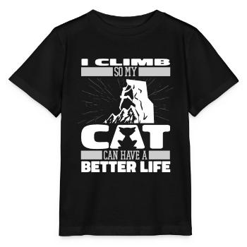 Grimpeur grimpeur chat - T-shirt bio MINI CREATOR Stanley/Stella Enfant - noir - Devant - Mikhail (115cm)