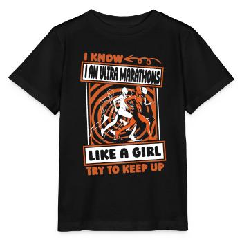 Ultramarathon Funny - Stanley/Stella MINI CREATOR Kids’ T-Shirt - black - Front - Mikhail (115cm)