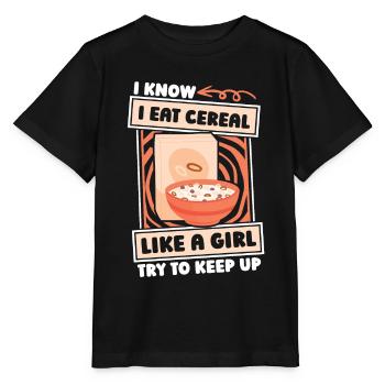 Petit déjeuner Muesli Cereal Girls - T-shirt bio MINI CREATOR Stanley/Stella Enfant - noir - Devant - Mikhail (115cm)