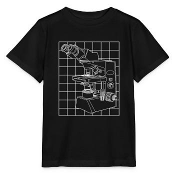 Biologie Biologe Mikroskop - Stanley/Stella Kinder T-Shirt MINI CREATOR  - Schwarz - Vorne - Mikhail (115cm)