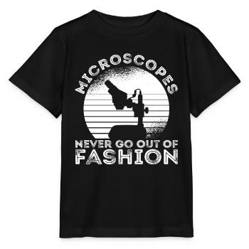 Biologie Biologe Mikroskop - Stanley/Stella Kinder T-Shirt MINI CREATOR  - Schwarz - Vorne - Mikhail (115cm)