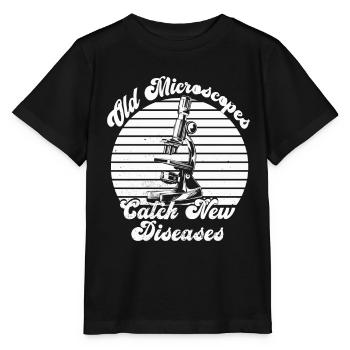 Biologie Biologe Mikroskop - Stanley/Stella Kinder T-Shirt MINI CREATOR  - Schwarz - Vorne - Mikhail (115cm)