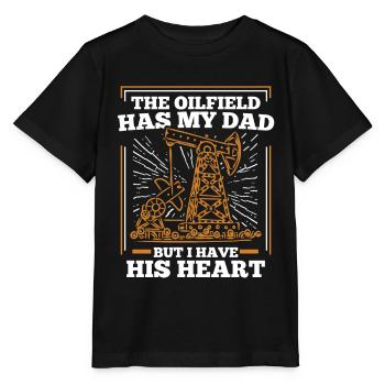 Ölfeld Bohrinsel Papa - Stanley/Stella Kinder T-Shirt MINI CREATOR  - Schwarz - Vorne - Mikhail (115cm)