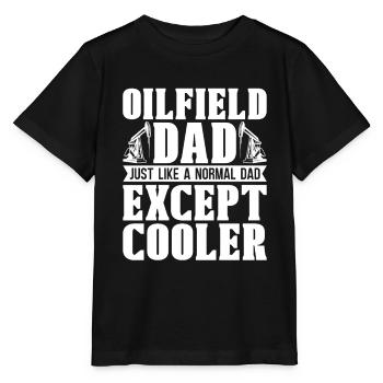 Oil Field Oil Rig Père Oilfield Papa - T-shirt bio MINI CREATOR Stanley/Stella Enfant - noir - Devant - Mikhail (115cm)