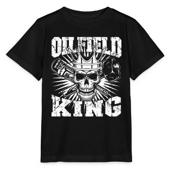 Oil Field Oil Rig Skull - Stanley/Stella MINI CREATOR Kids’ T-Shirt - black - Front - Mikhail (115cm)
