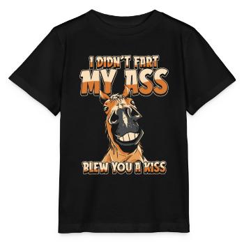 Horse Equestrian Sports Funny - Stanley/Stella MINI CREATOR Kids’ T-Shirt - black - Front - Mikhail (115cm)