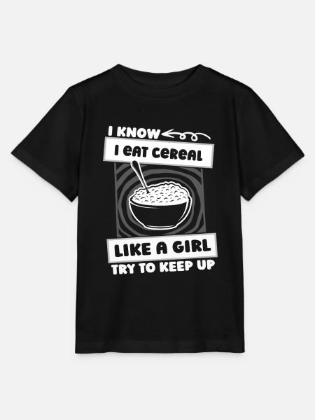 Frühstück Müsli Cereal Mädchen - Stanley/Stella Kinder T-Shirt MINI CREATOR  - Schwarz