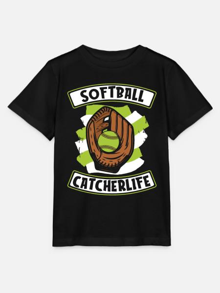 Softball Fänger - Stanley/Stella Kinder T-Shirt MINI CREATOR - Schwarz