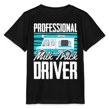 Cow Milk Milk Wagon - Stanley/Stella MINI CREATOR Kids’ T-Shirt - black - Front - Mikhail (115cm)