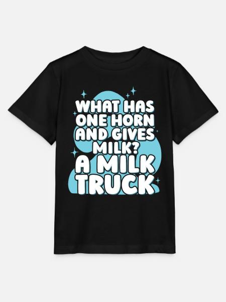 Kuh Milch Lustig Milchwagen - Stanley/Stella Kinder T-Shirt MINI CREATOR  - Schwarz