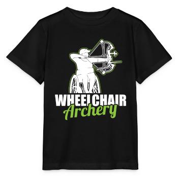 Tir à l’arc Tir à l’arc Archer Fauteuil roulant - T-shirt bio MINI CREATOR Stanley/Stella Enfant - noir - Devant - Mikhail (115cm)