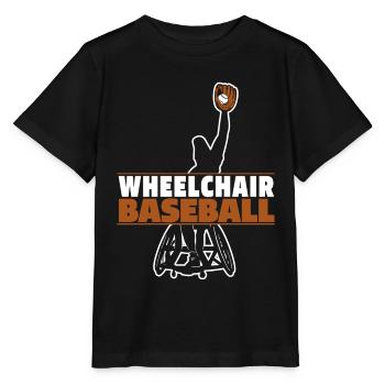 Baseball wheelchair - Stanley/Stella MINI CREATOR Kids’ T-Shirt - black - Front - Mikhail (115cm)