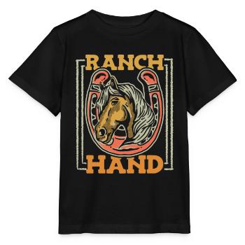 Rodeo Cowboy Ranch Cowboy - T-shirt bio MINI CREATOR Stanley/Stella Enfant - noir - Devant - Mikhail (115cm)