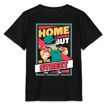 Street food - Stanley/Stella MINI CREATOR Kids’ T-Shirt - black - Front - Mikhail (115cm)