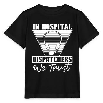 Emergency call control center operations center hospital - Stanley/Stella MINI CREATOR Kids’ T-Shirt - black - Front - Mikhail (115cm)
