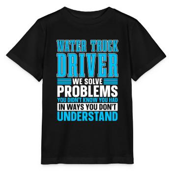 Truck driver Trucker Truck driver - Stanley/Stella MINI CREATOR Kids’ T-Shirt - black - Front - Mikhail (115cm)