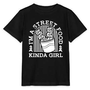 Street food - Stanley/Stella MINI CREATOR Kids’ T-Shirt - black - Front - Mikhail (115cm)