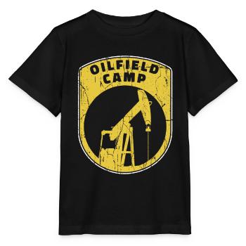 Ölfeld Bohrinsel Lager - Stanley/Stella Kinder T-Shirt MINI CREATOR  - Schwarz - Vorne - Mikhail (115cm)