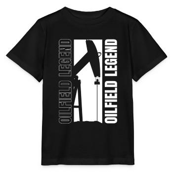 Oil field oil rig Witzig - Stanley/Stella MINI CREATOR Kids’ T-Shirt - black - Front - Mikhail (115cm)