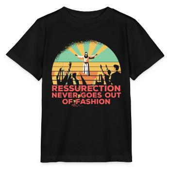 Christ Christianisme - T-shirt bio MINI CREATOR Stanley/Stella Enfant - noir - Devant - Mikhail (115cm)
