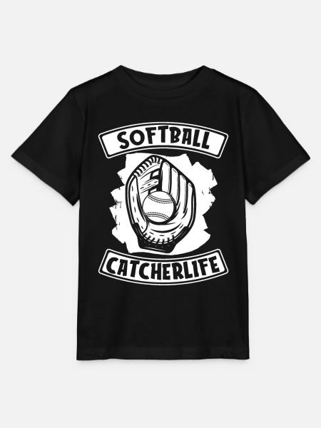 Softball Fänger - Stanley/Stella Kinder T-Shirt MINI CREATOR  - Schwarz