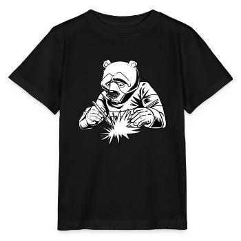 Soudeur Schlosser Bär - T-shirt bio MINI CREATOR Stanley/Stella Enfant - noir - Devant - Mikhail (115cm)