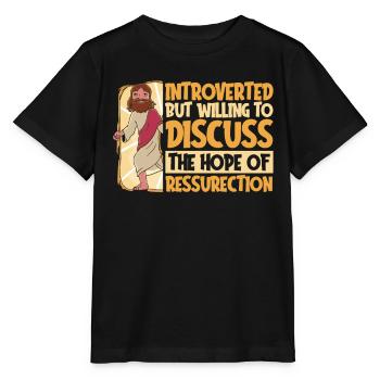 Christ Christianisme - T-shirt bio MINI CREATOR Stanley/Stella Enfant - noir - Devant - Mikhail (115cm)