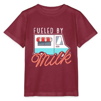 Lait de vache Humour Wagon de lait - T-shirt bio MINI CREATOR Stanley/Stella Enfant - bordeaux - Devant - Kain (125cm)