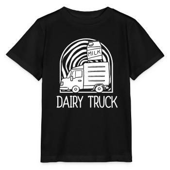 Cow Milk Milk Wagon - Stanley/Stella MINI CREATOR Kids’ T-Shirt - black - Front - Mikhail (115cm)