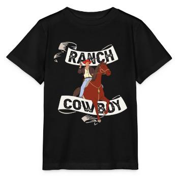 Rodeo Cowboy Lasso Ranch Cowboy - Stanley/Stella MINI CREATOR Kids’ T-Shirt - black - Front - Mikhail (115cm)