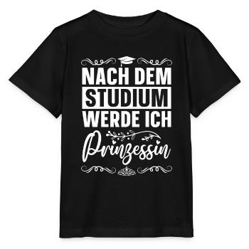 Prinzessin Uni - Stanley/Stella Kinder T-Shirt MINI CREATOR  - Schwarz - Vorne - Mikhail (115cm)