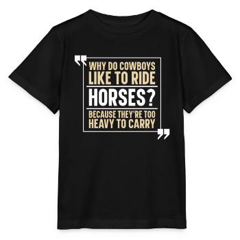 Horse Equestrian Sports Funny Endurance Riding - Stanley/Stella MINI CREATOR Kids’ T-Shirt - black - Front - Mikhail (115cm)