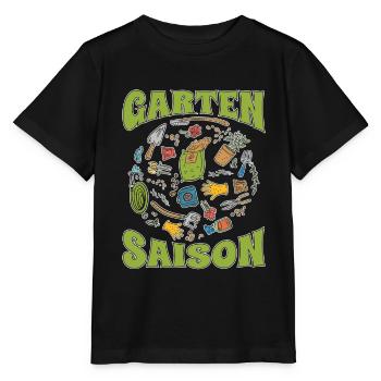 Hobbygärtner Garten Jahreszeit - Stanley/Stella Kinder T-Shirt MINI CREATOR  - Schwarz - Vorne - Mikhail (115cm)
