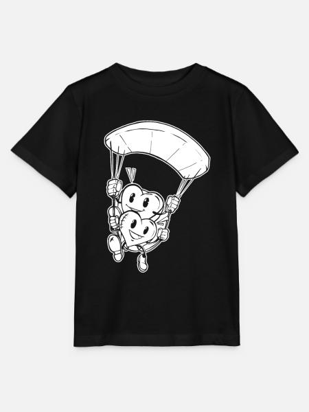 Paragleiter Paragleiten Herzen - Stanley/Stella Kinder T-Shirt MINI CREATOR - Schwarz