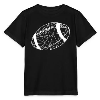 Rugby Ball - Stanley/Stella Kinder T-Shirt MINI CREATOR  - Schwarz - Vorne - Mikhail (115cm)