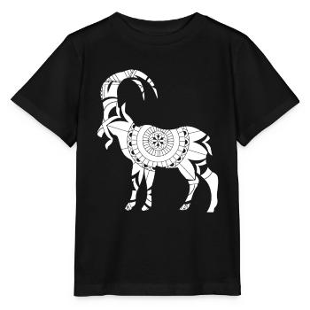 Sternzeichen Steinbock Symbol - Stanley/Stella Kinder T-Shirt MINI CREATOR  - Schwarz - Vorne - Mikhail (115cm)