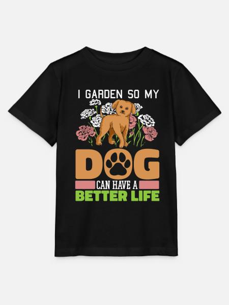 Hobbygärtner Garten Hund - Stanley/Stella Kinder T-Shirt MINI CREATOR - Schwarz