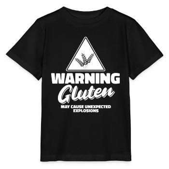 Gluten-free humor - Stanley/Stella MINI CREATOR Kids’ T-Shirt - black - Front - Mikhail (115cm)