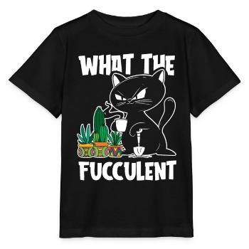 Hobbygärtner Garten Saftig Gartenkatze - Stanley/Stella Kinder T-Shirt MINI CREATOR  - Schwarz - Vorne - Mikhail (115cm)