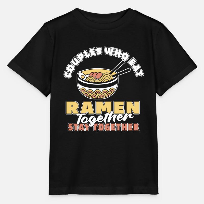 Ramen Paar - Stanley/Stella Kinder T-Shirt MINI CREATOR  - Schwarz
