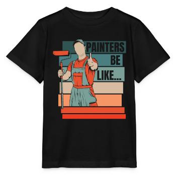 Maler Lackierer - Stanley/Stella Kinder T-Shirt MINI CREATOR  - Schwarz - Vorne - Mikhail (115cm)