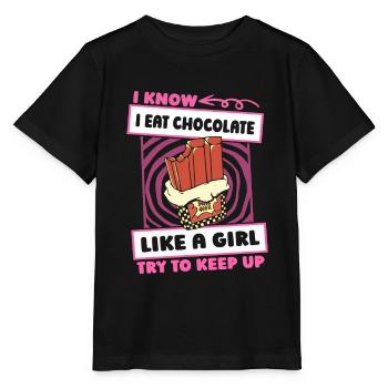 Chocolat Chocolat Drôle - T-shirt bio MINI CREATOR Stanley/Stella Enfant - noir - Devant - Mikhail (115cm)