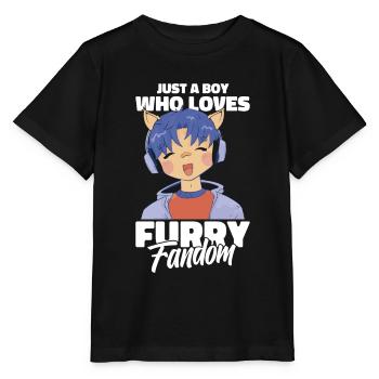 Furry Fandom Fursuits Boy - Stanley/Stella MINI CREATOR Kids’ T-Shirt - black - Front - Mikhail (115cm)