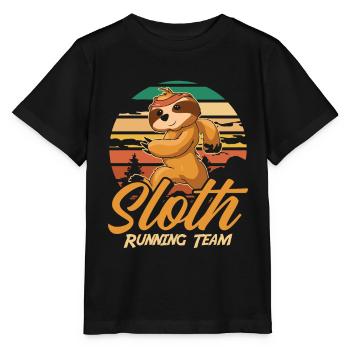 Paresseux mignon paresseux courant - T-shirt bio MINI CREATOR Stanley/Stella Enfant - noir - Devant - Mikhail (115cm)
